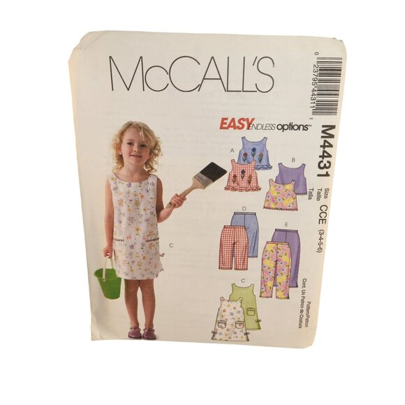 Girls’ Sewing Pattern Lot Dresses Tops & Shorts Sz 3-8 McCall’s & Simplicity - Picture 5 of 12